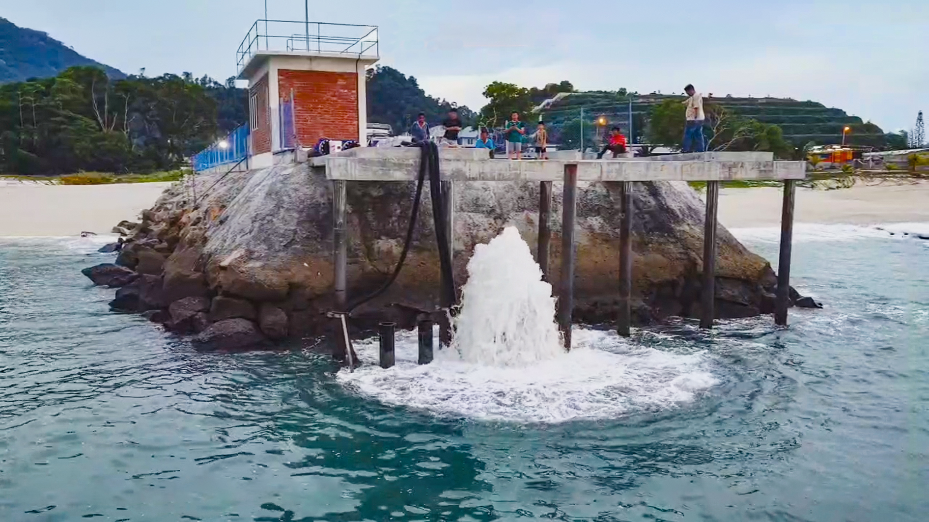 Shrimp Farm Seawater Supply in Perak, Malaysia
